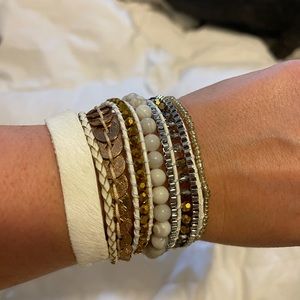 Victoria Emerson wrap gold clasp bracelet